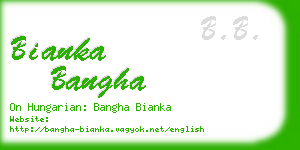 bianka bangha business card